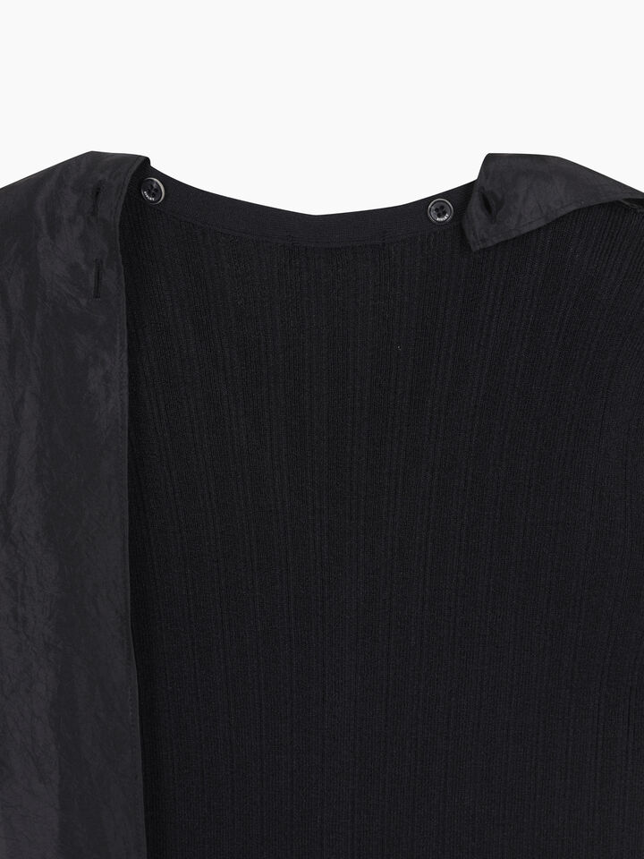 SLEEVELESS SWEATER - null - Schwarz | Sisley K image number 4